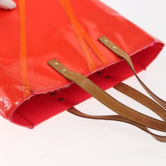 LOUIS VUITTON Monogram Vernis Fluo Reade MM Hand Bag Pink M91900 LV Auth 144619 - Picture 9 of 16